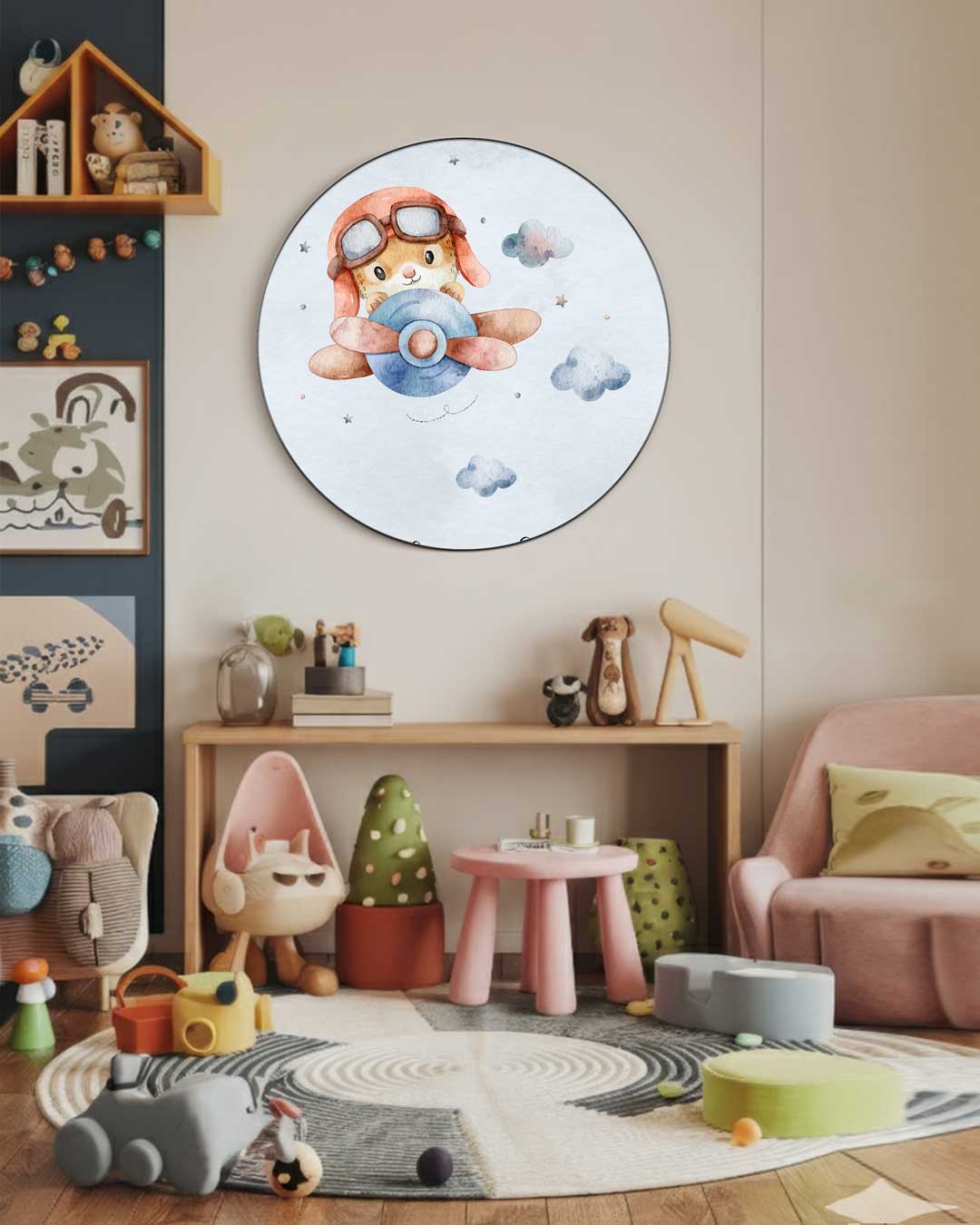 Dromerige Kinderkamer Muurcirkel-WallArtistic