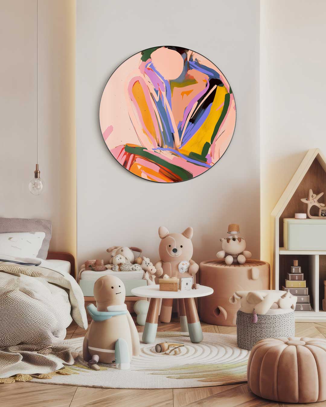 Kleurrijke Abstracte Muurcirkel