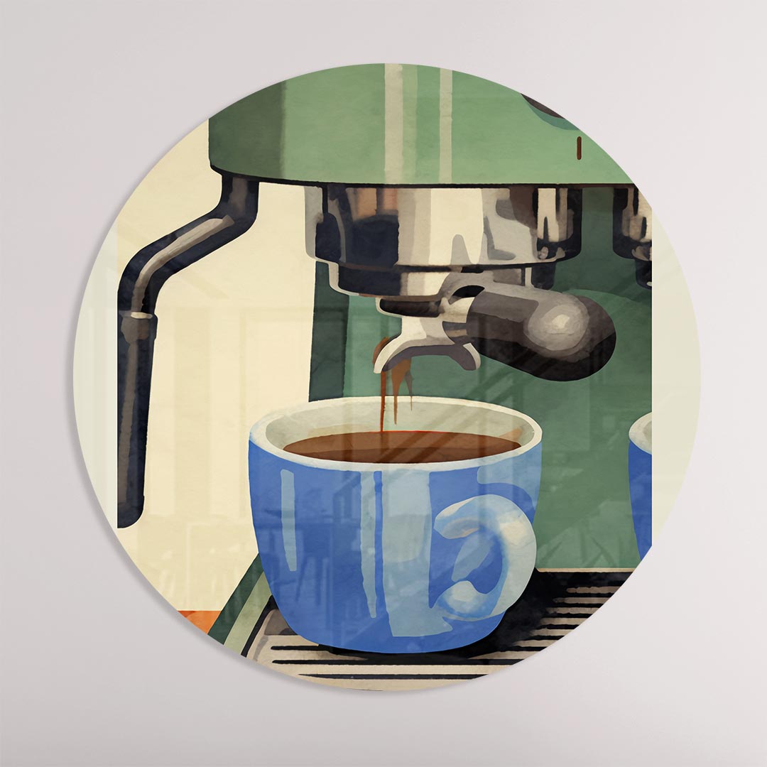 Koffiemoment Muurcirkel-WallArtistic