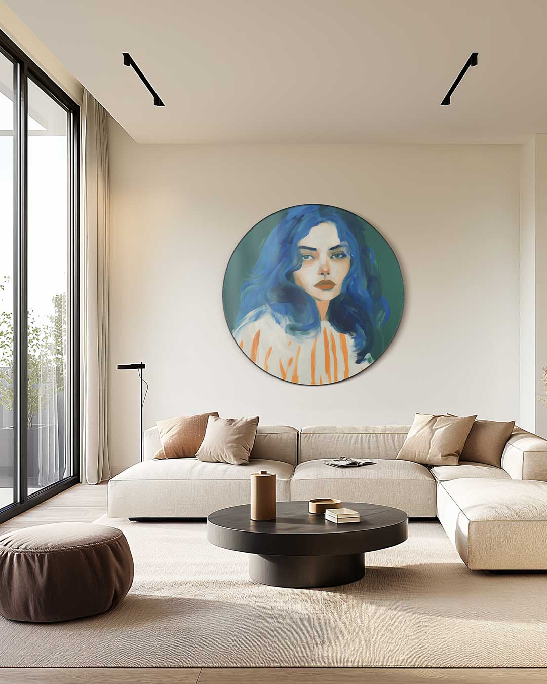 Muurcirkel Artistieke Vrouw-WallArtistic