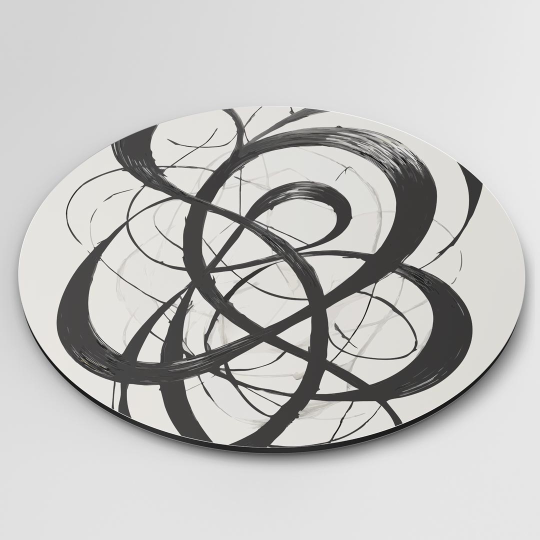 Abstracte Zwart-wit Muurcirkel