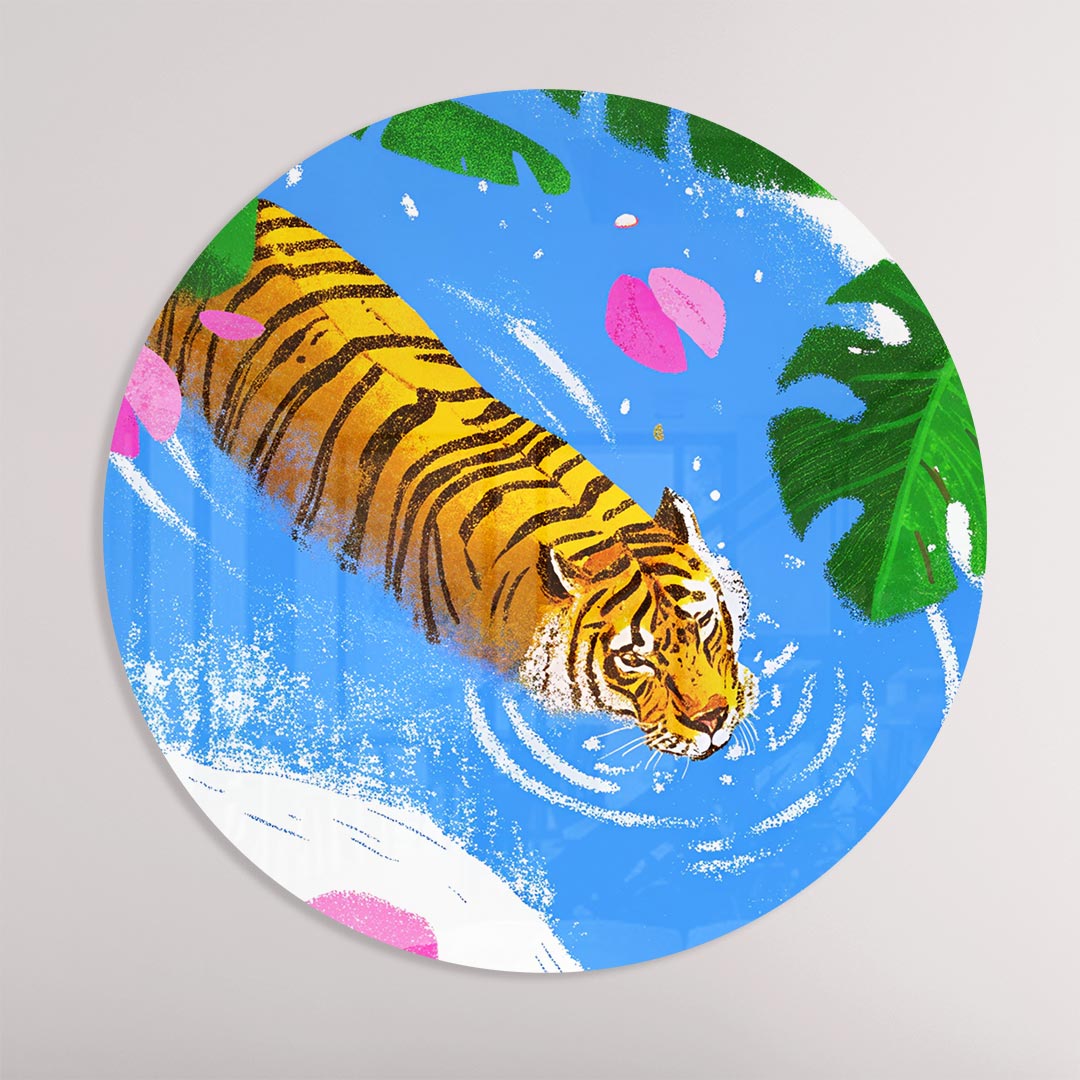 Tropische Tijger Wandcirkel Muurcirkel