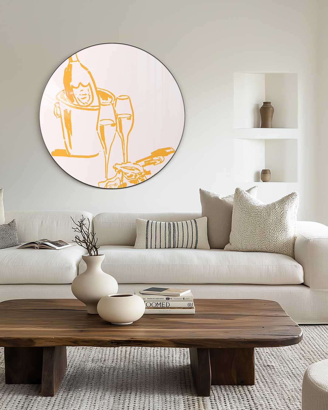 Champagne Chic Muurcirkel-WallArtistic