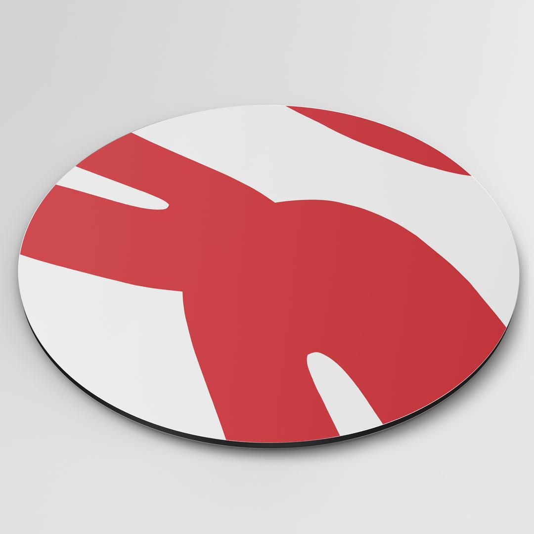 Abstracte Rood-Witte Muurcirkel
