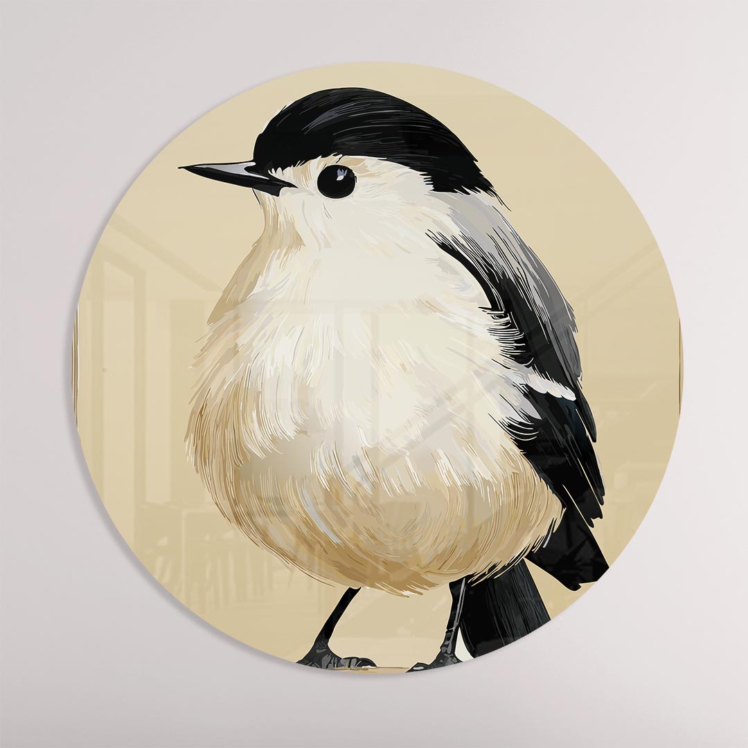 Schattige Vogeltje Muurcirkel