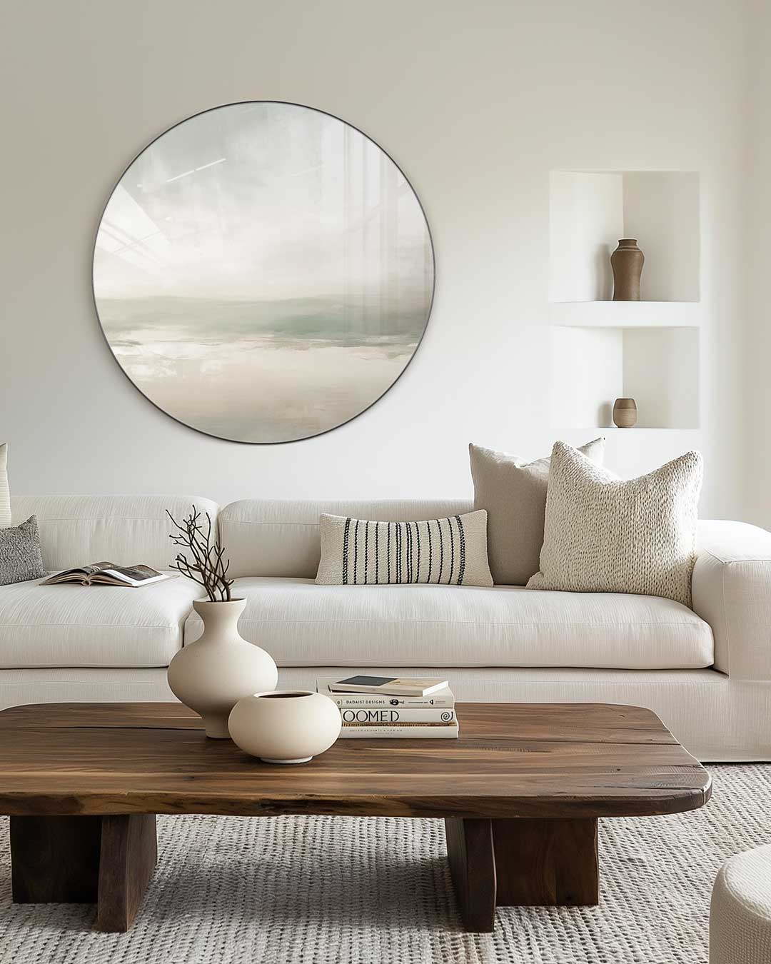 Serene Landschap Muurcirkel-WallArtistic