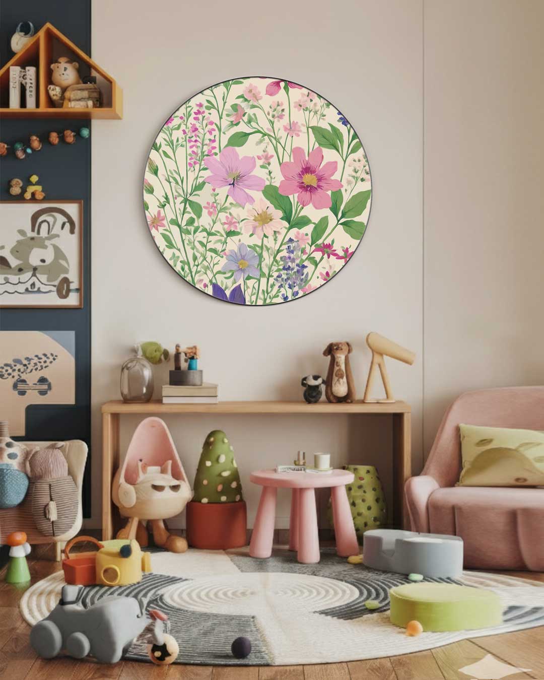 Bloemenpracht Muurcirkel-WallArtistic