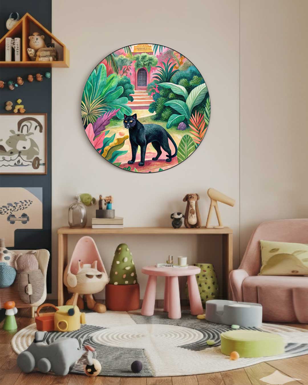 Jungle Panter Wandcirkel Muurcirkel