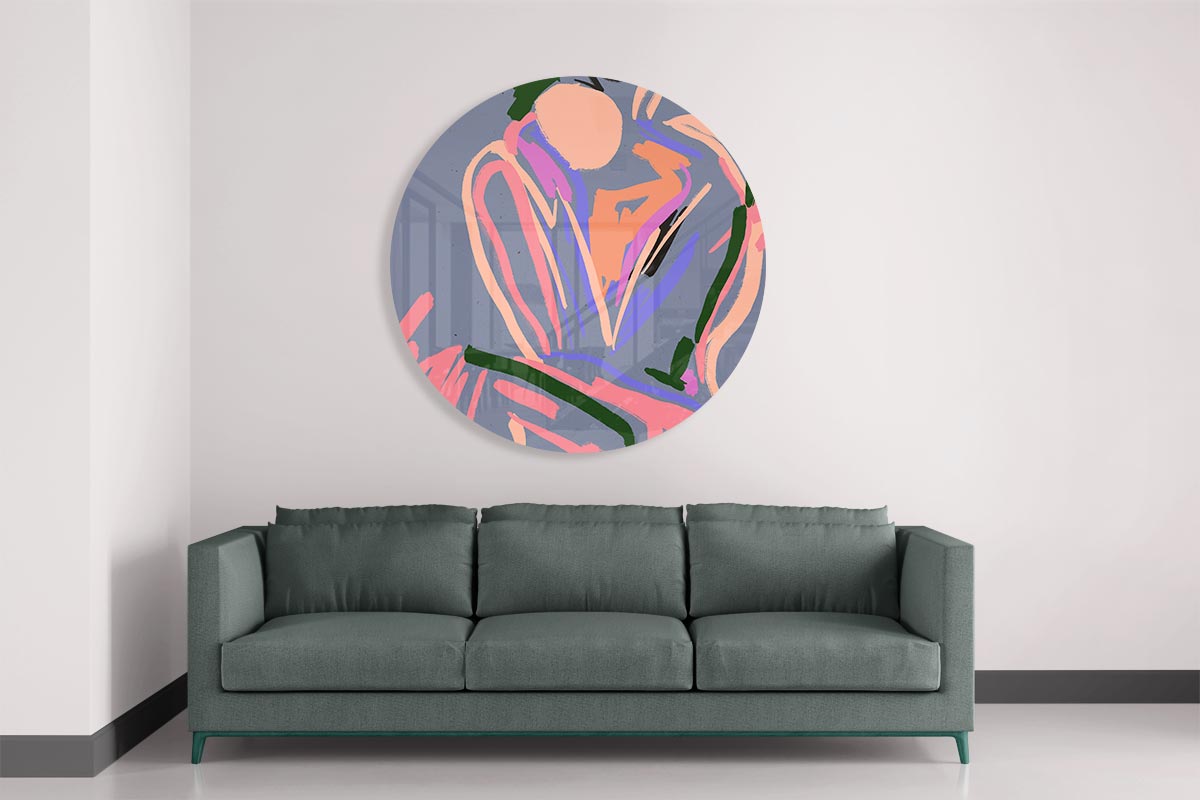 Kleurrijke Abstracte Muurcirkel-WallArtistic