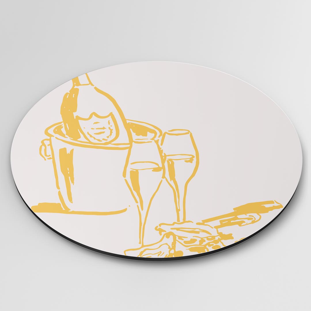 Champagne Chic Muurcirkel-WallArtistic
