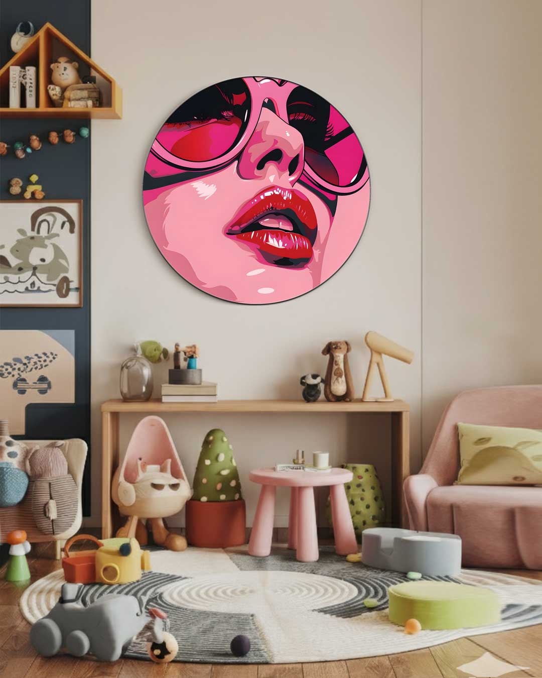 Trendy Pop-Art Muurcirkel
