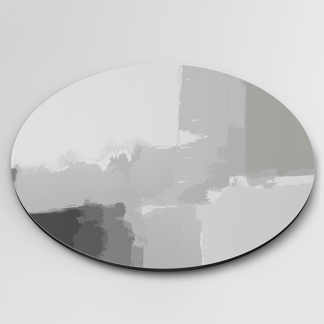 Stijlvolle Grayscale Muurcirkel