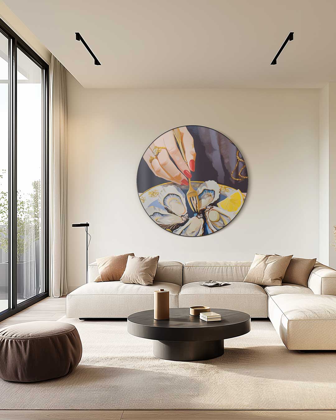Luxe Oester Dinermuurcirkel-WallArtistic