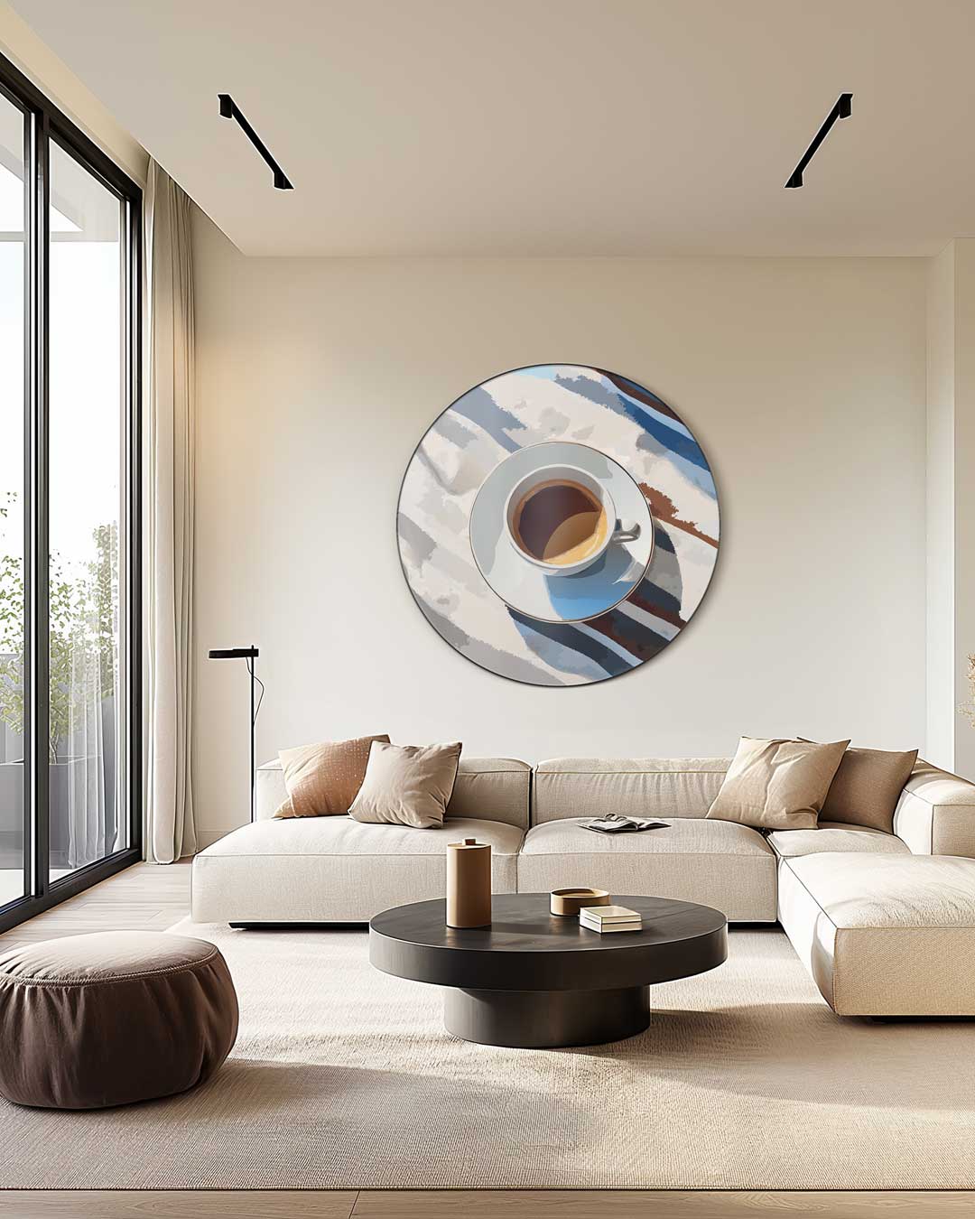 Rustieke Koffie Muurcirkel-WallArtistic