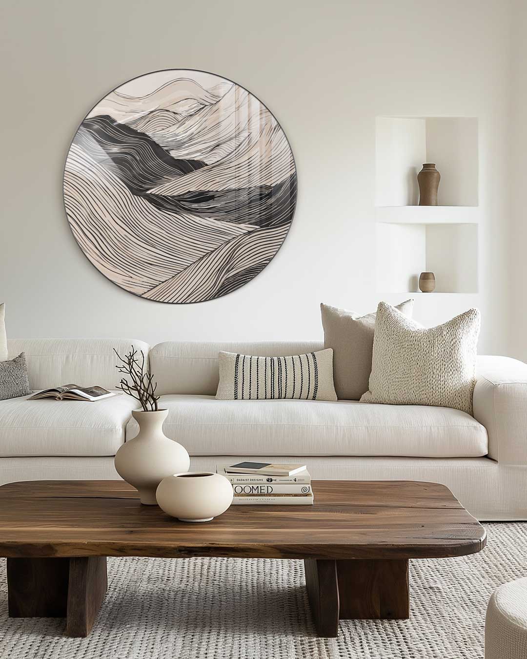 Moderne Lijnkunst Muurcirkel