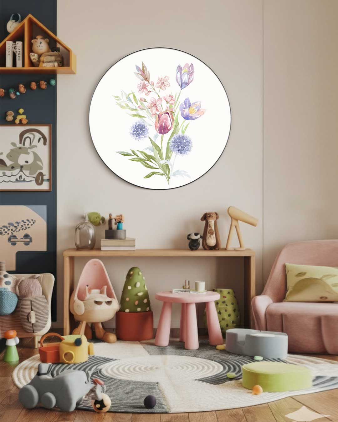 Bloemenpracht Muurcirkel-WallArtistic