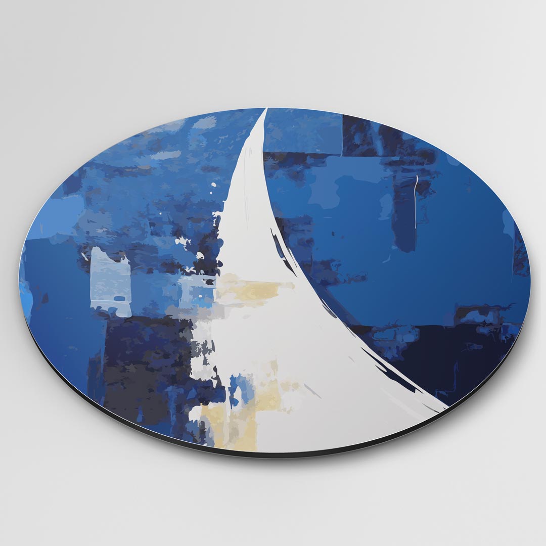 Abstracte Blauwe Muurcirkel