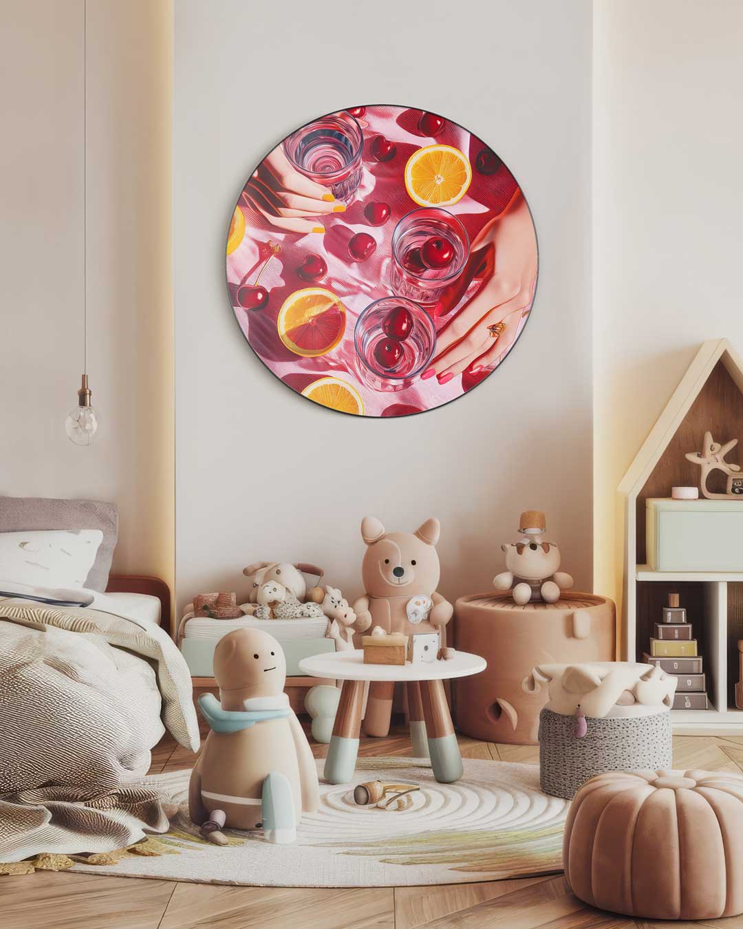 Zomerse Vruchten Vibes Muurcirkel-WallArtistic
