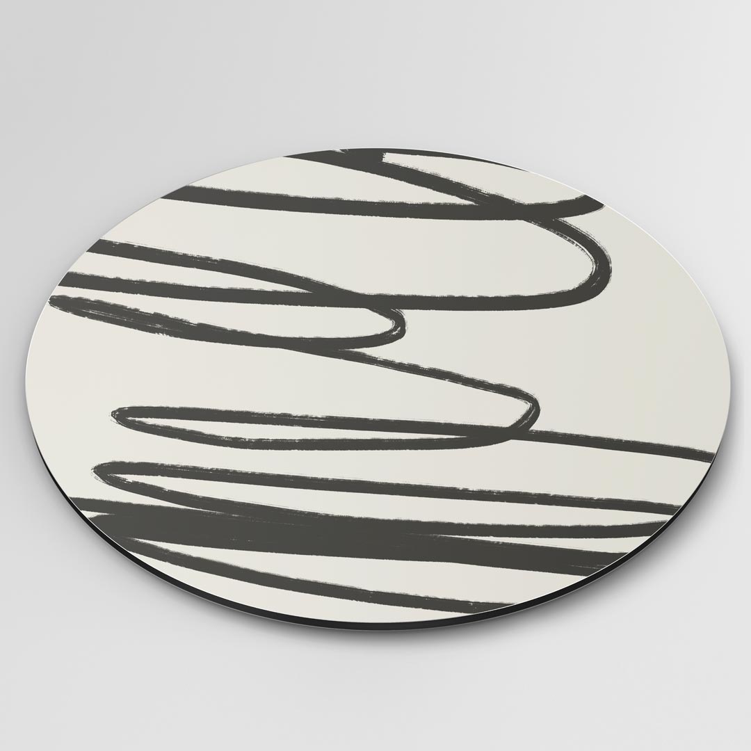 Abstracte Zwart-Wit Muurcirkel