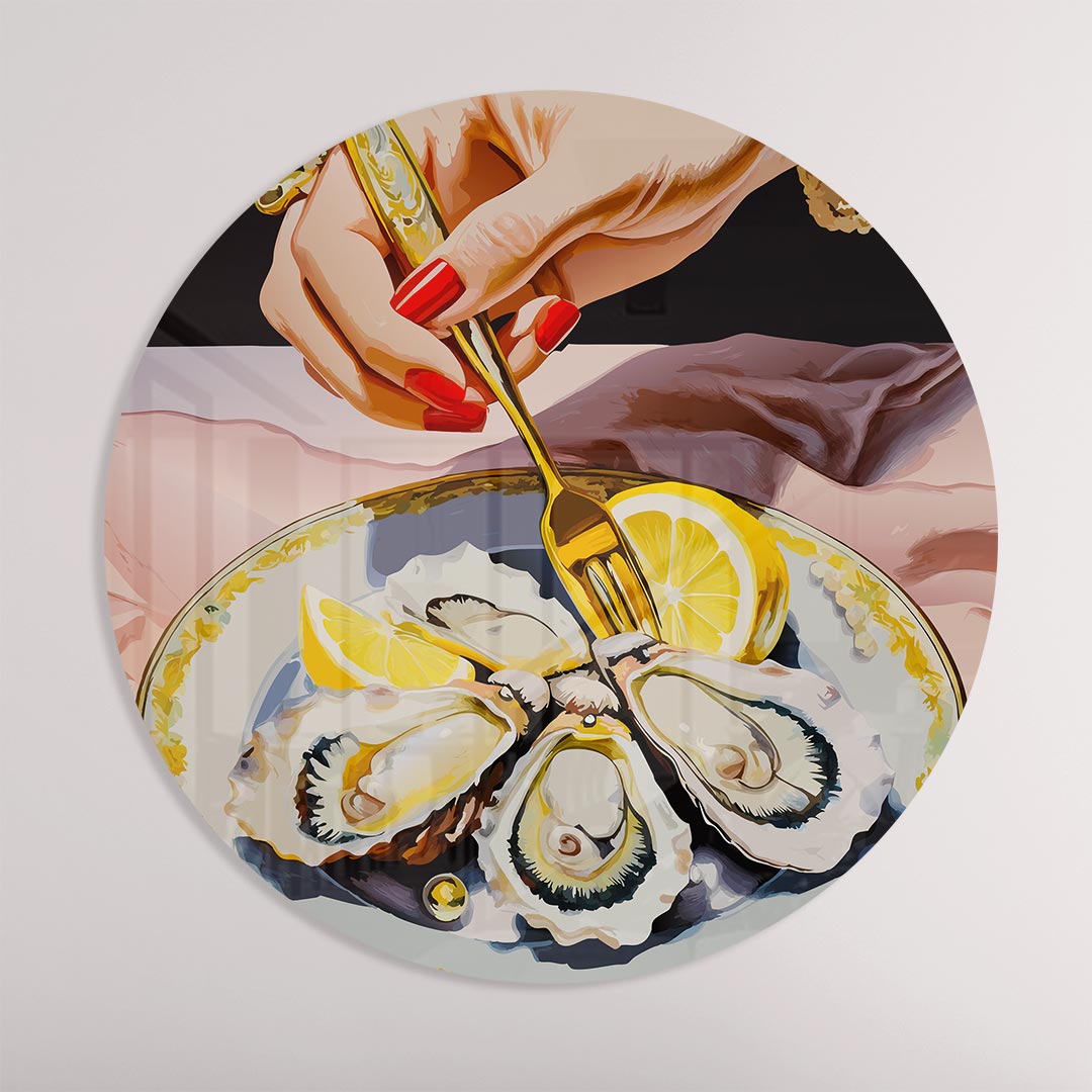 Elegante Oester-Muurcirkel-WallArtistic