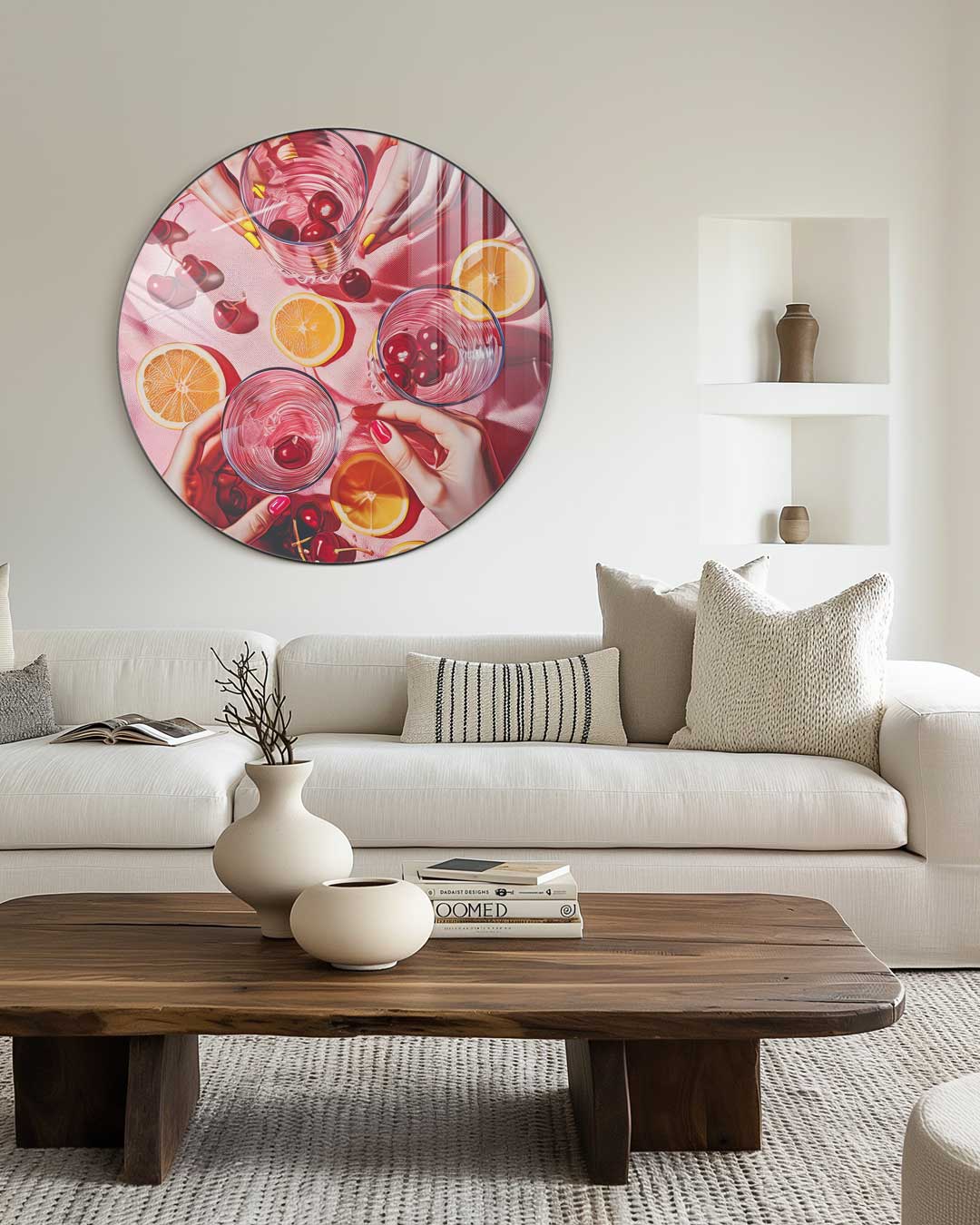 Zomerse Fruitdrinks Muurcirkel-WallArtistic