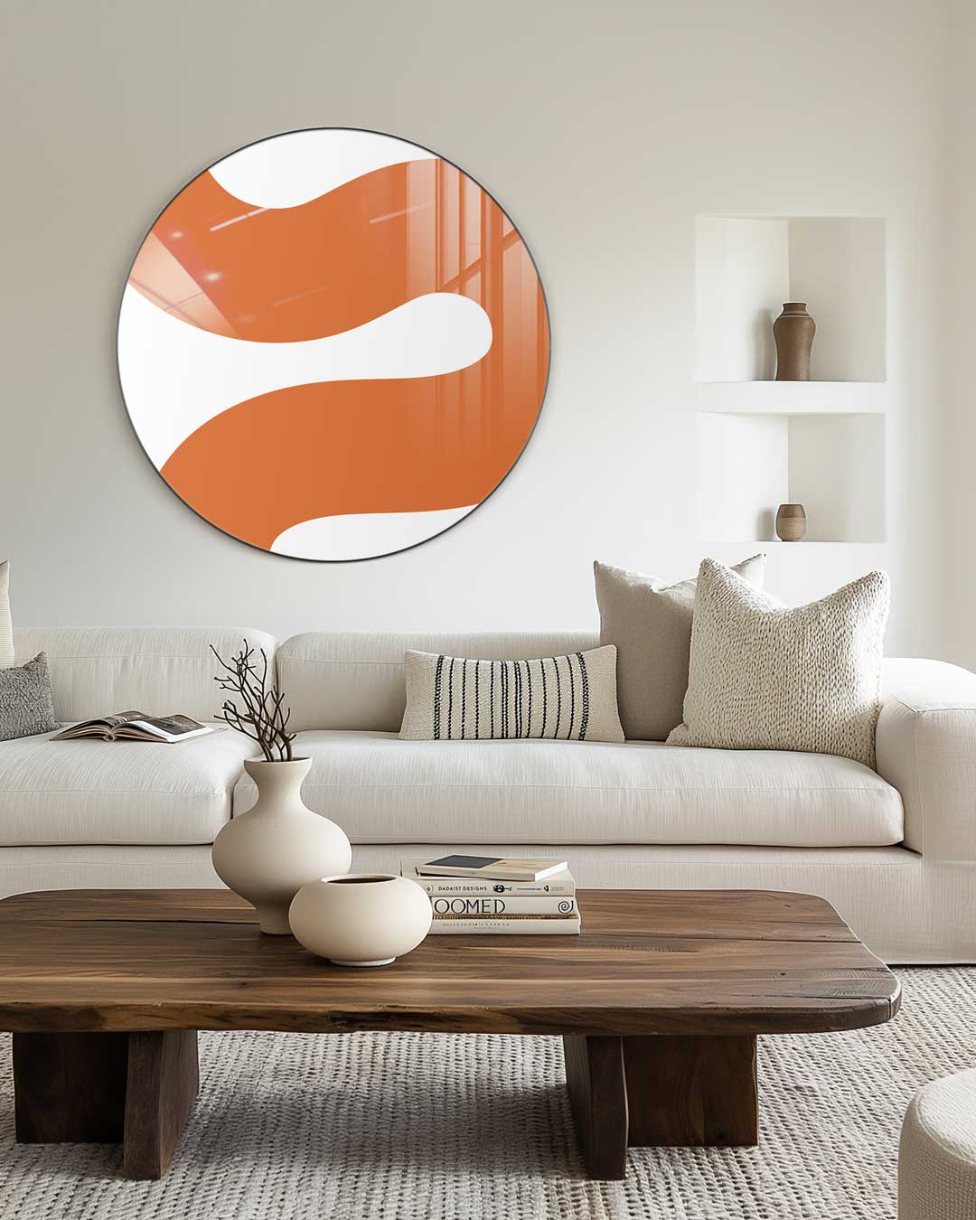 Moderne Oranje Muurcirkel