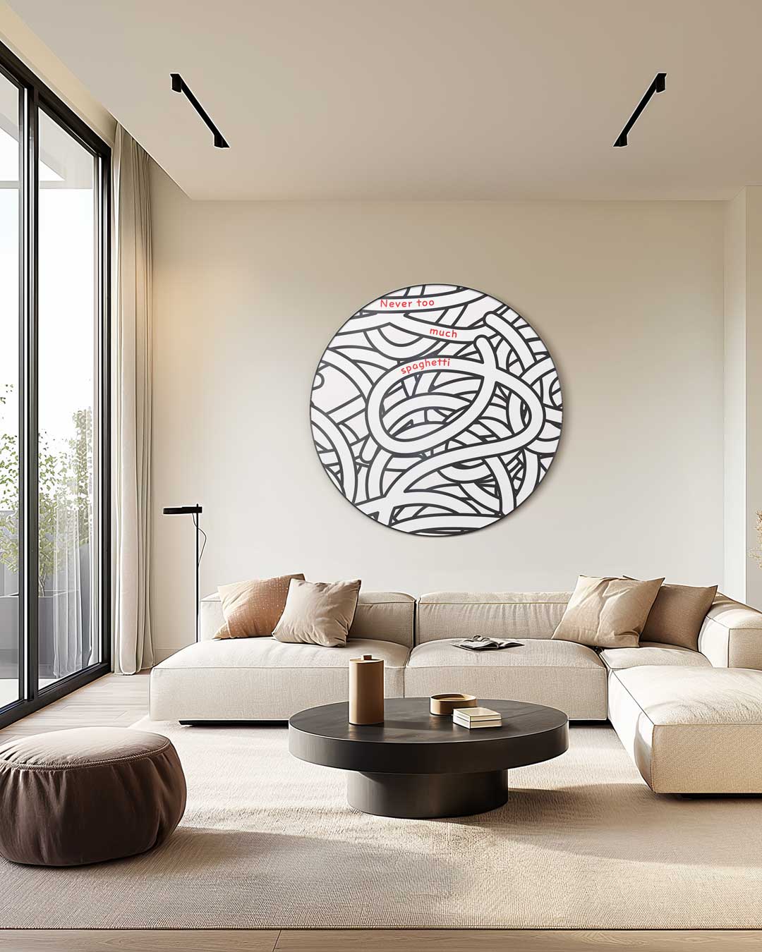 Spaghetti Liefde Muurcirkel-WallArtistic