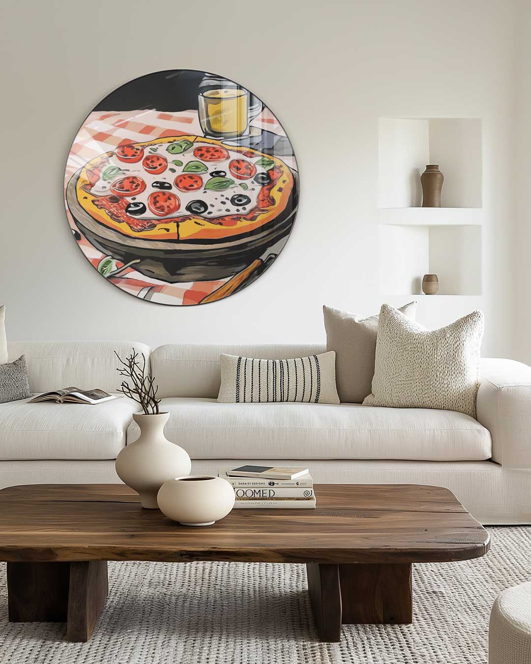 Heerlijk Pizza Moment Muurcirkel-WallArtistic
