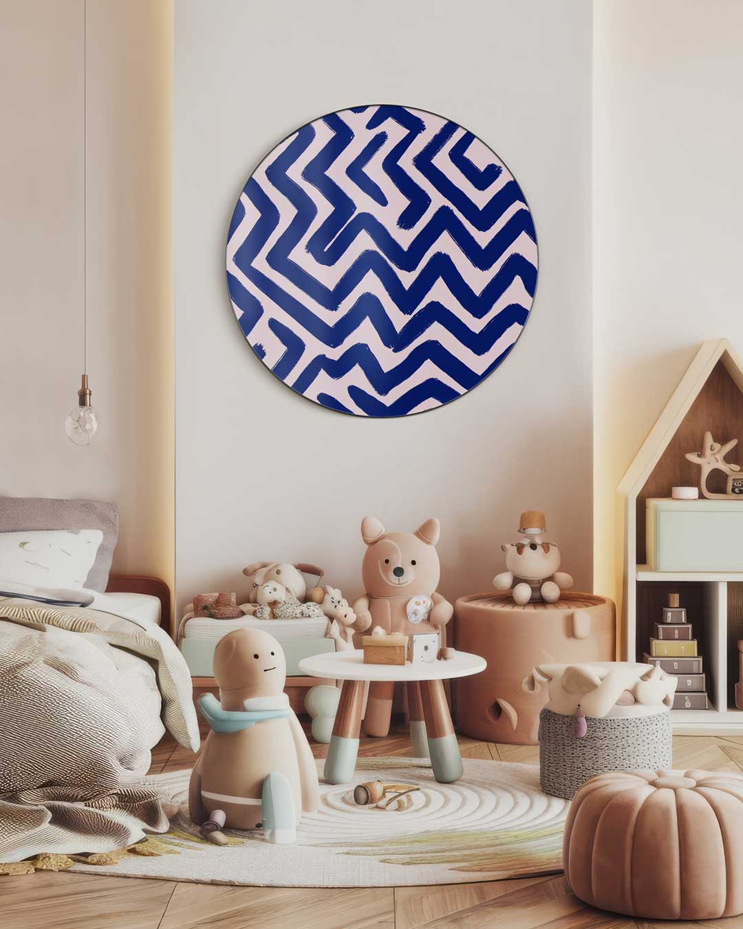 Moderne Zigzag Muurcirkel