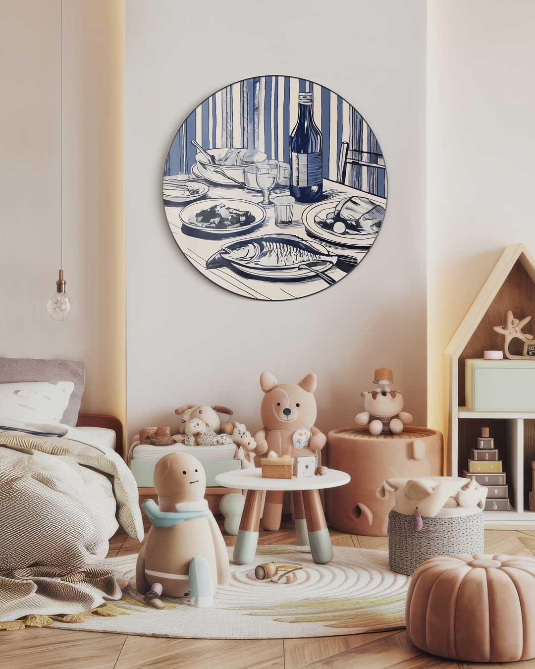 Sfeervolle Eettafel Muurcirkel-WallArtistic