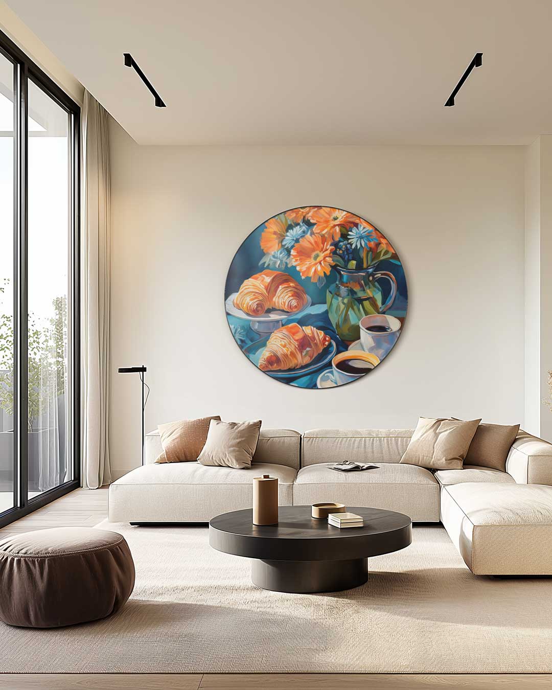 Vrolijke Ontbijt Oase Muurcirkel-WallArtistic