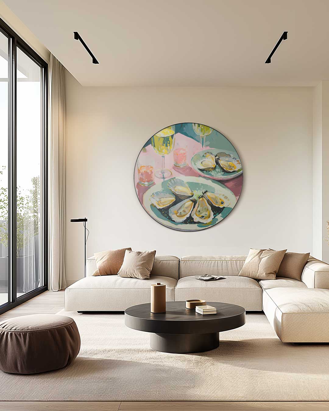 Luxe Oester Eetervaring Muurcirkel-WallArtistic