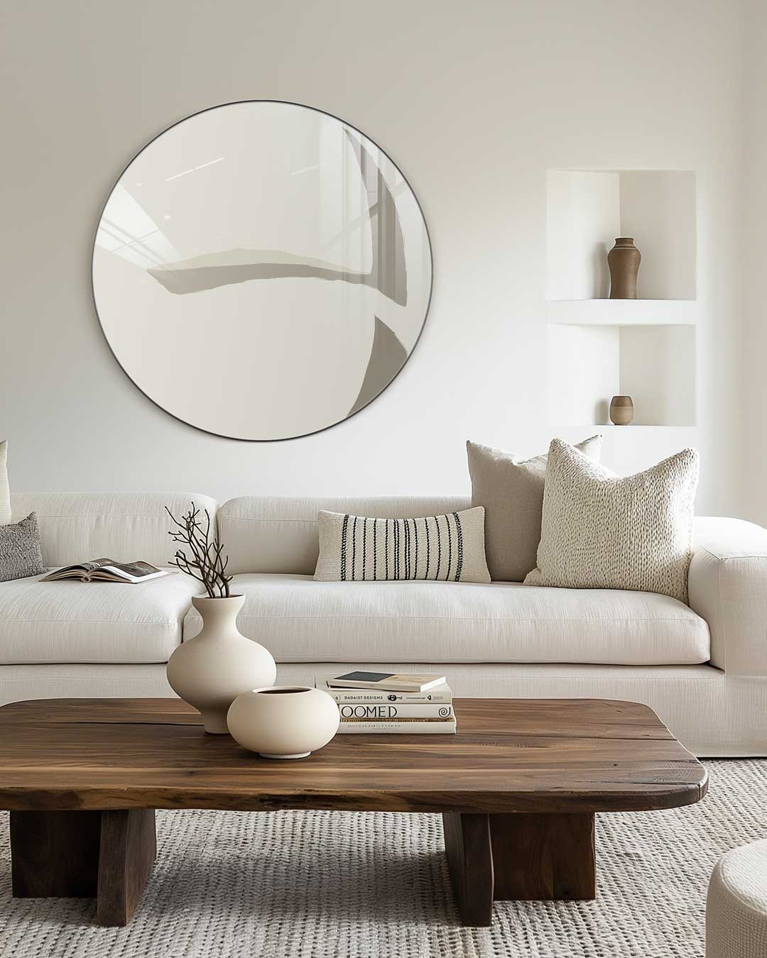 Moderne Beige Muurcirkel