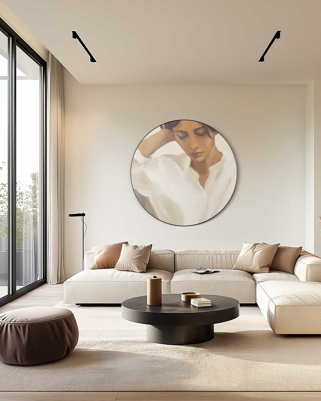 Elegante Vrouwelijke Muurcirkel-WallArtistic