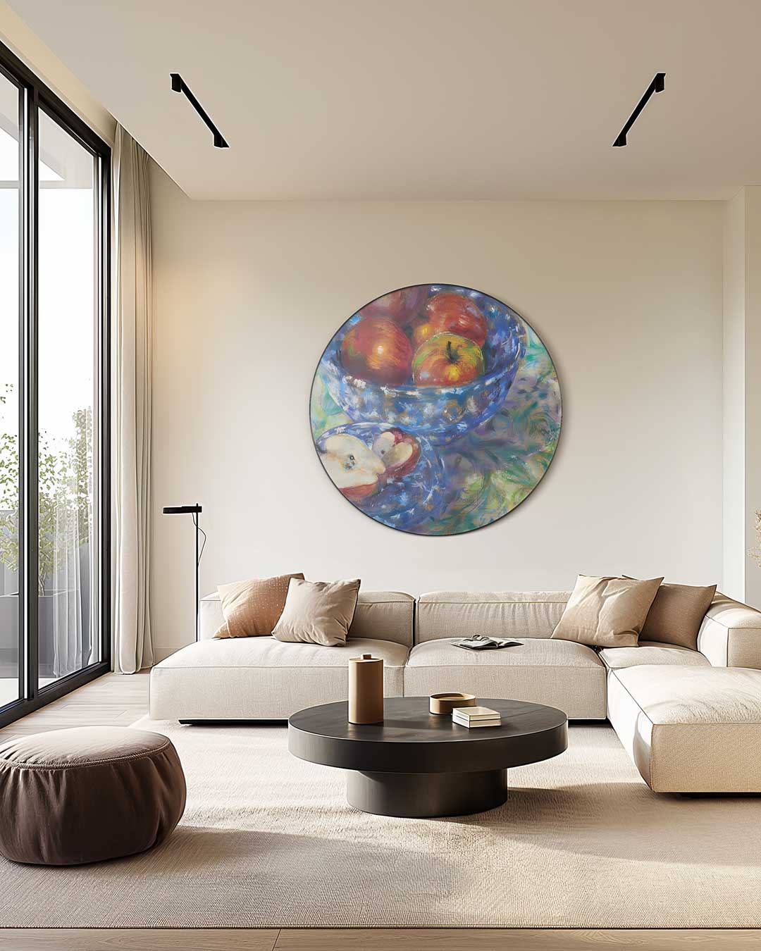 Kleurrijke Fruitschaal Muurcirkel-WallArtistic
