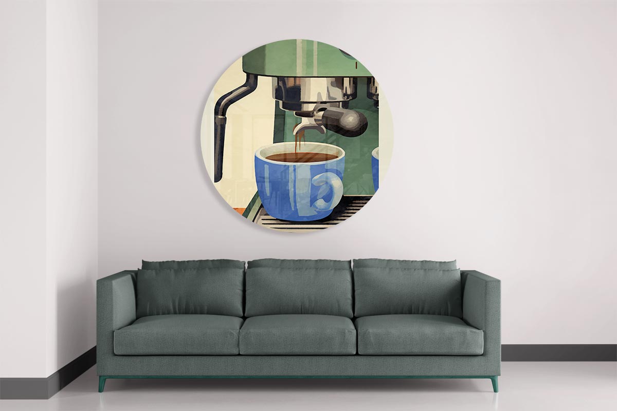 Koffiemoment Muurcirkel-WallArtistic