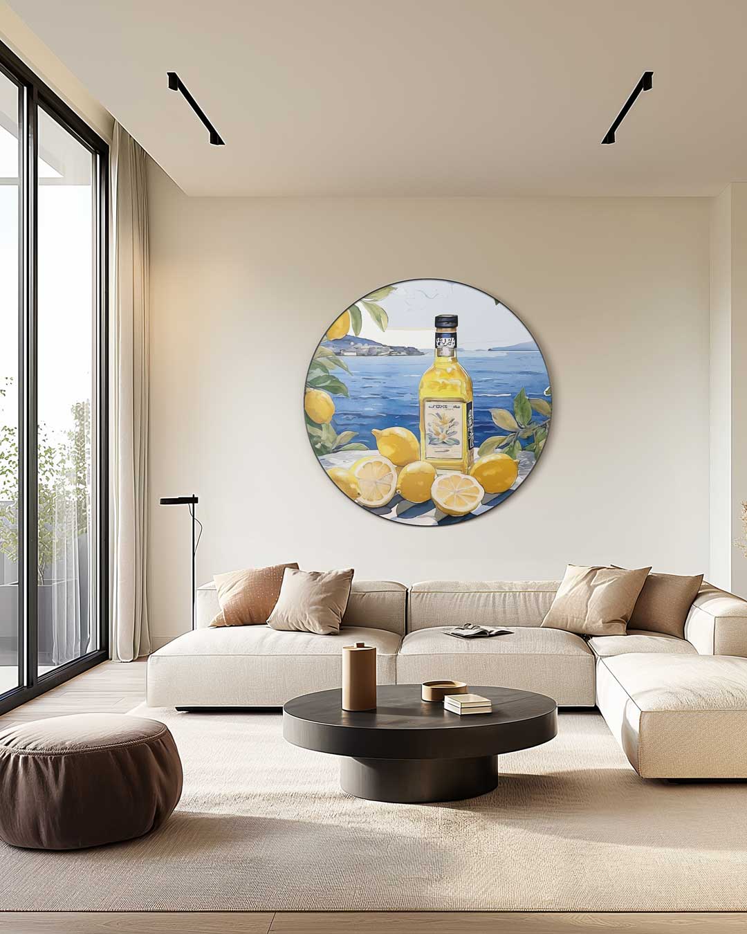 Mediterrane Limonade Muurcirkel-WallArtistic