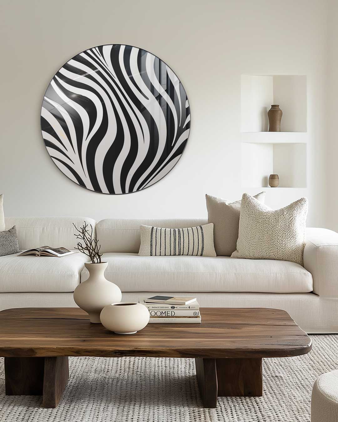Stijlvolle Zebra Muurcirkel
