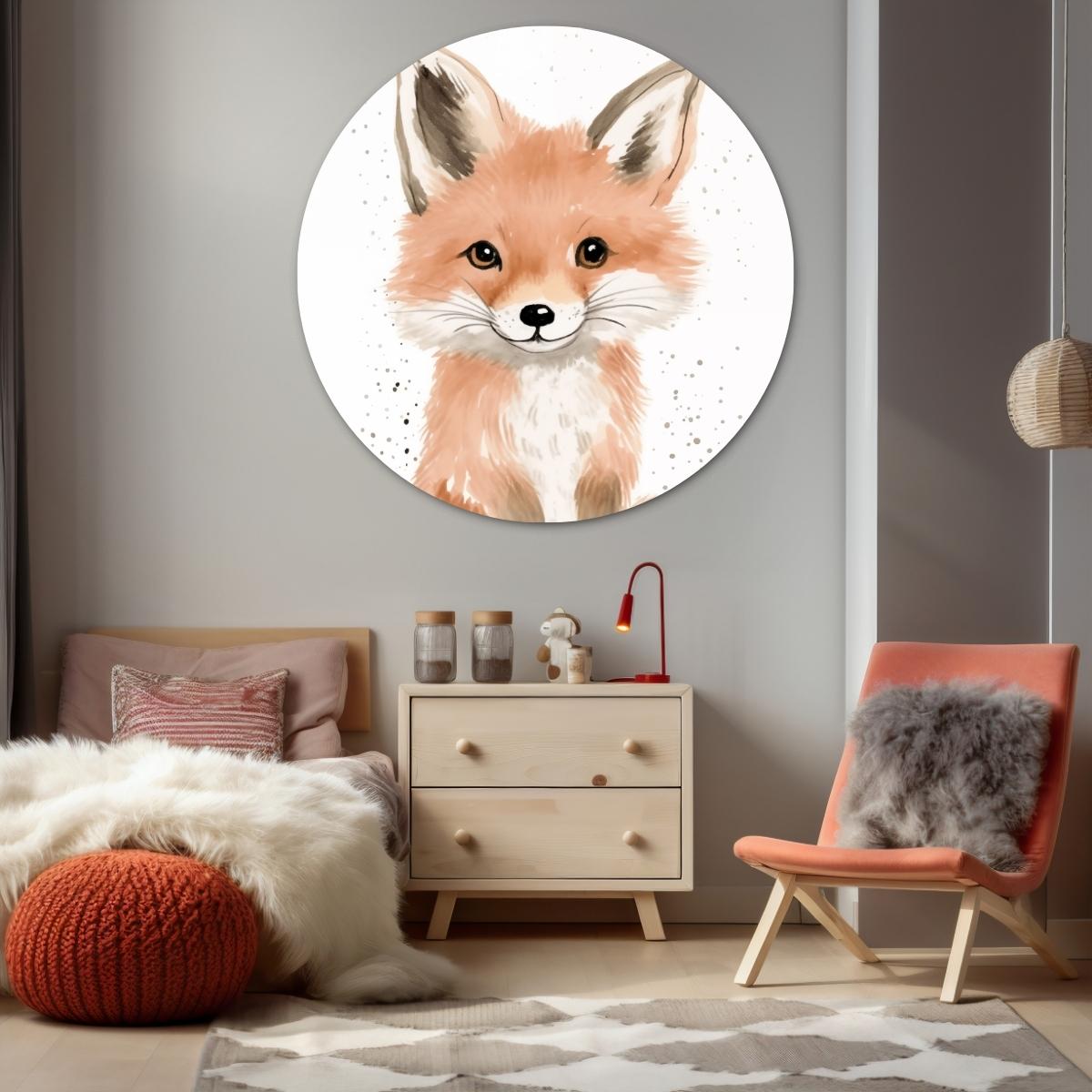 Happy Fox Wall Circle