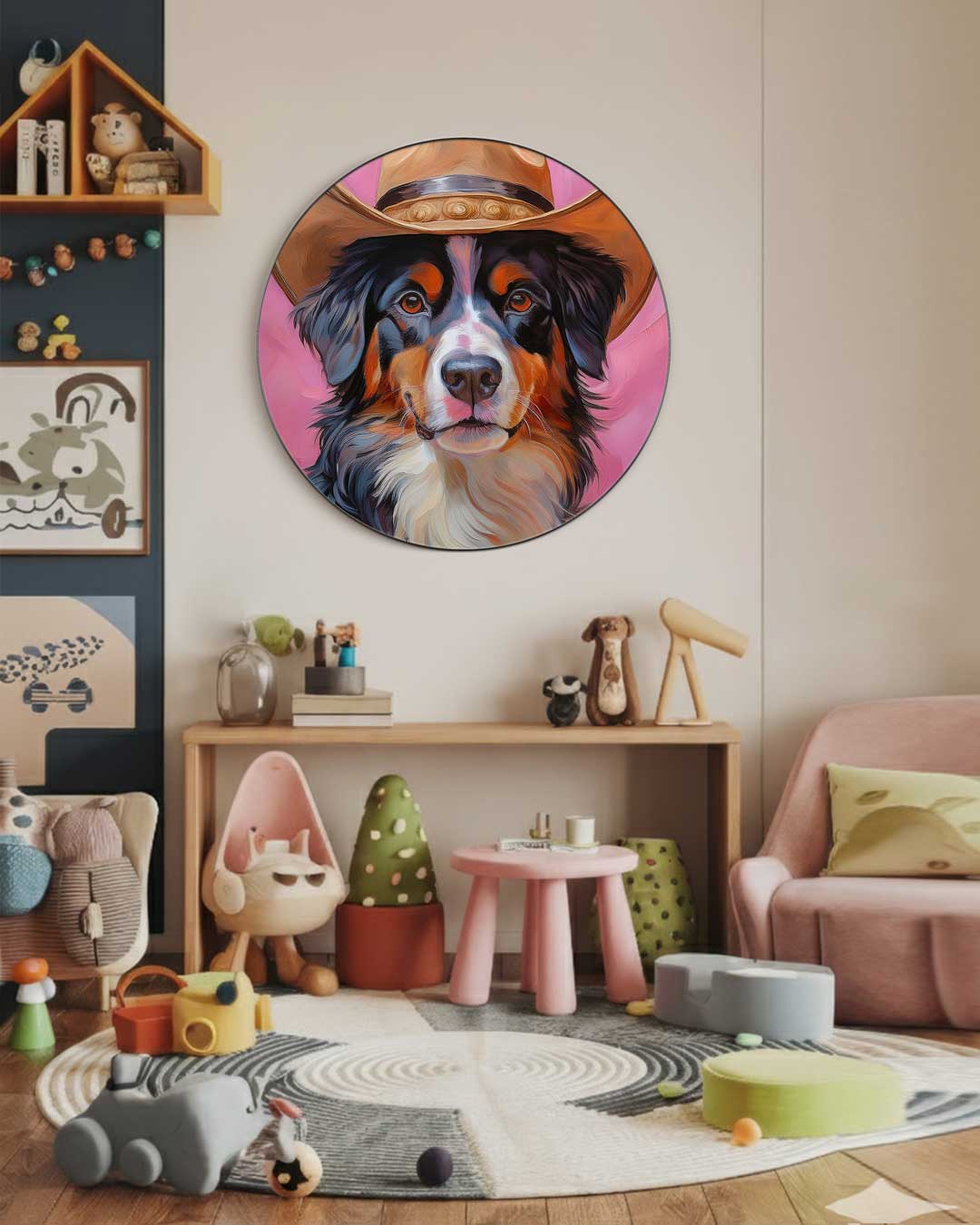 Cowboy Hond Muurcirkel