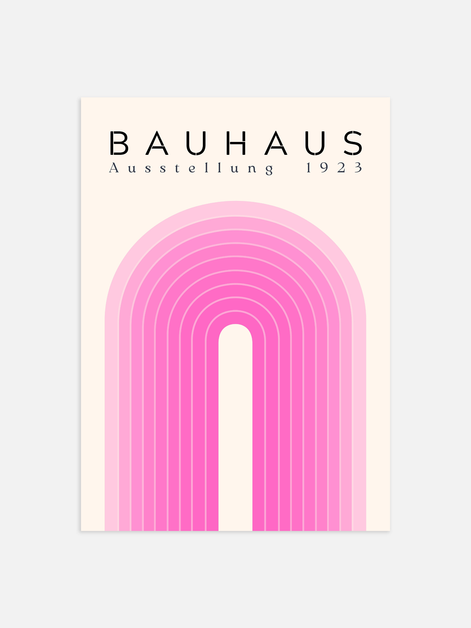 Bauhaus roze ausstellung 1923 Poster