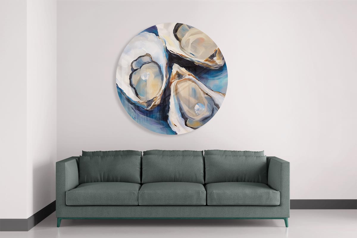 Elegante Oester Muurcirkel-WallArtistic