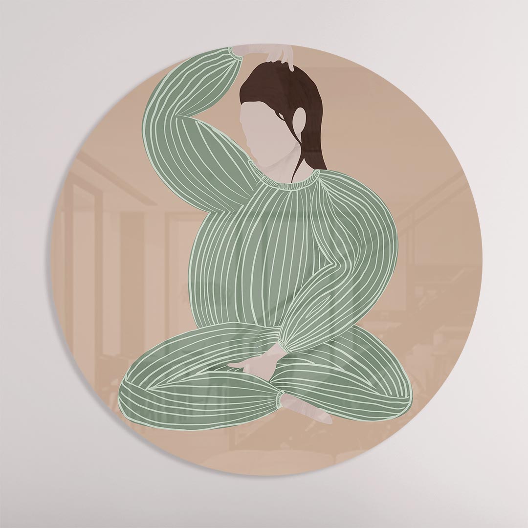 Elegante Vrouwelijke Muurcirkel-WallArtistic