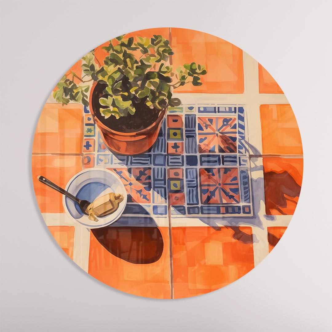 Warme Oranjegloed Muurcirkel