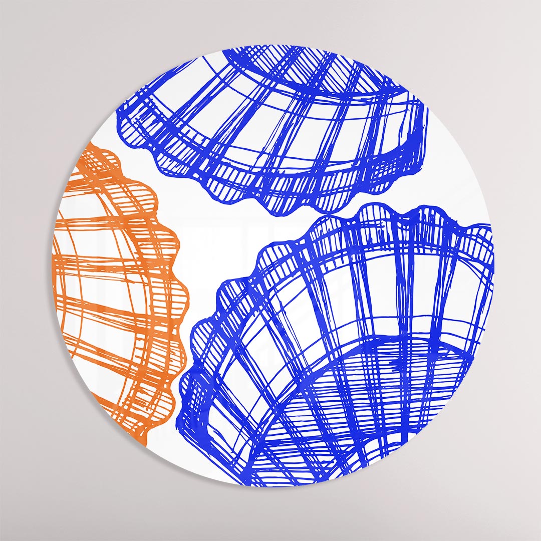 Schelpen Wanddecoratie Cirkel Muurcirkel