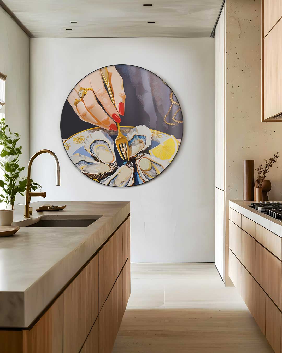 Luxe Oester Dinermuurcirkel-WallArtistic