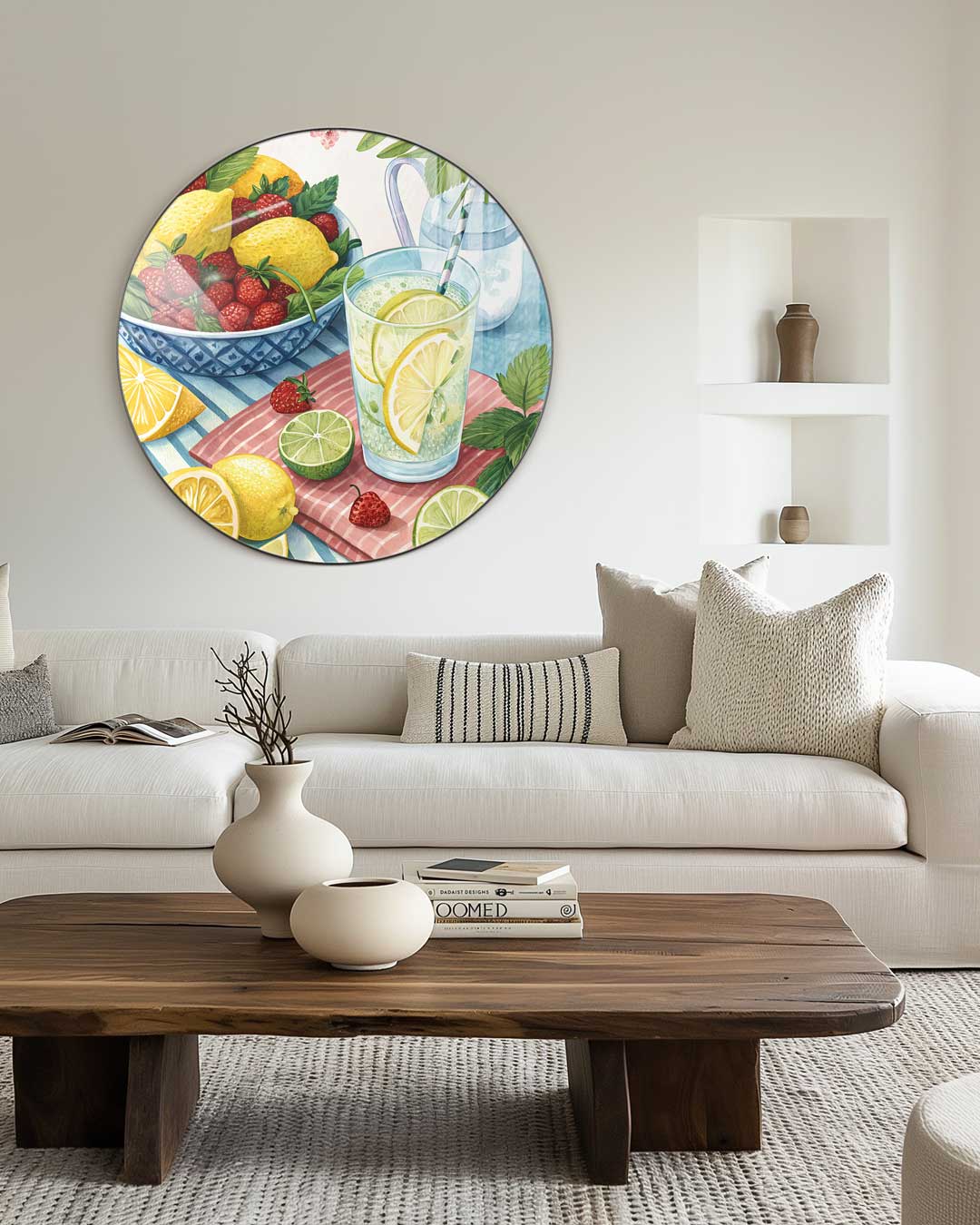 Verfrissende Zomerfruit Muurcirkel-WallArtistic