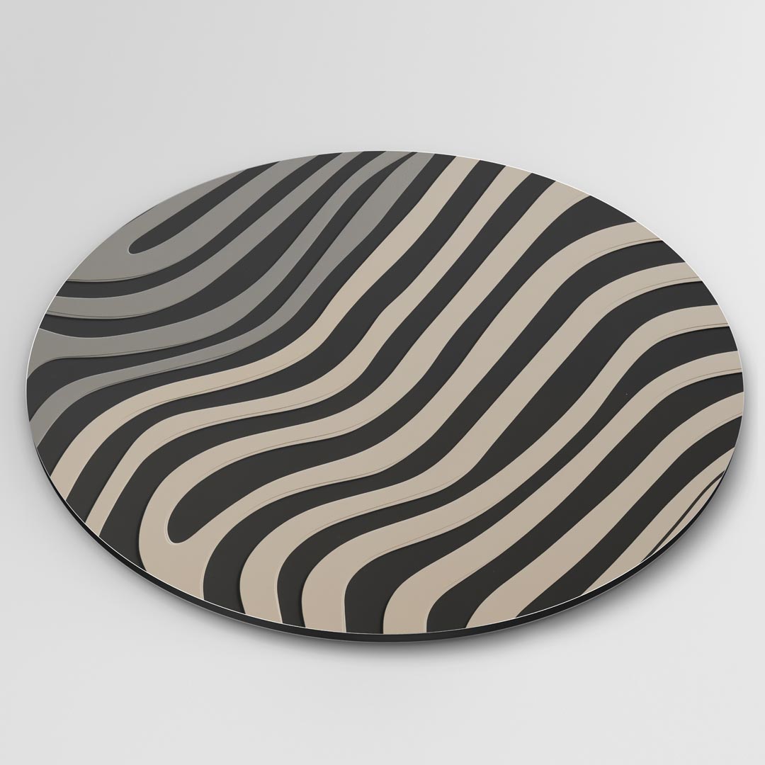 Golvende Zebra Muurcirkel-WallArtistic