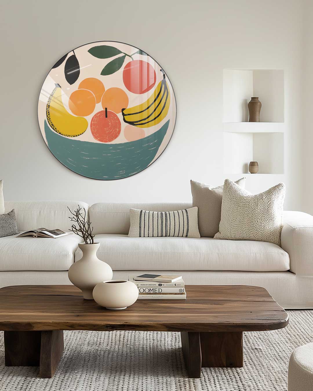 Vrolijke Fruit Mand Muurcirkel