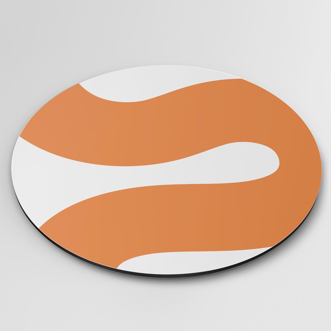 Moderne Oranje Muurcirkel